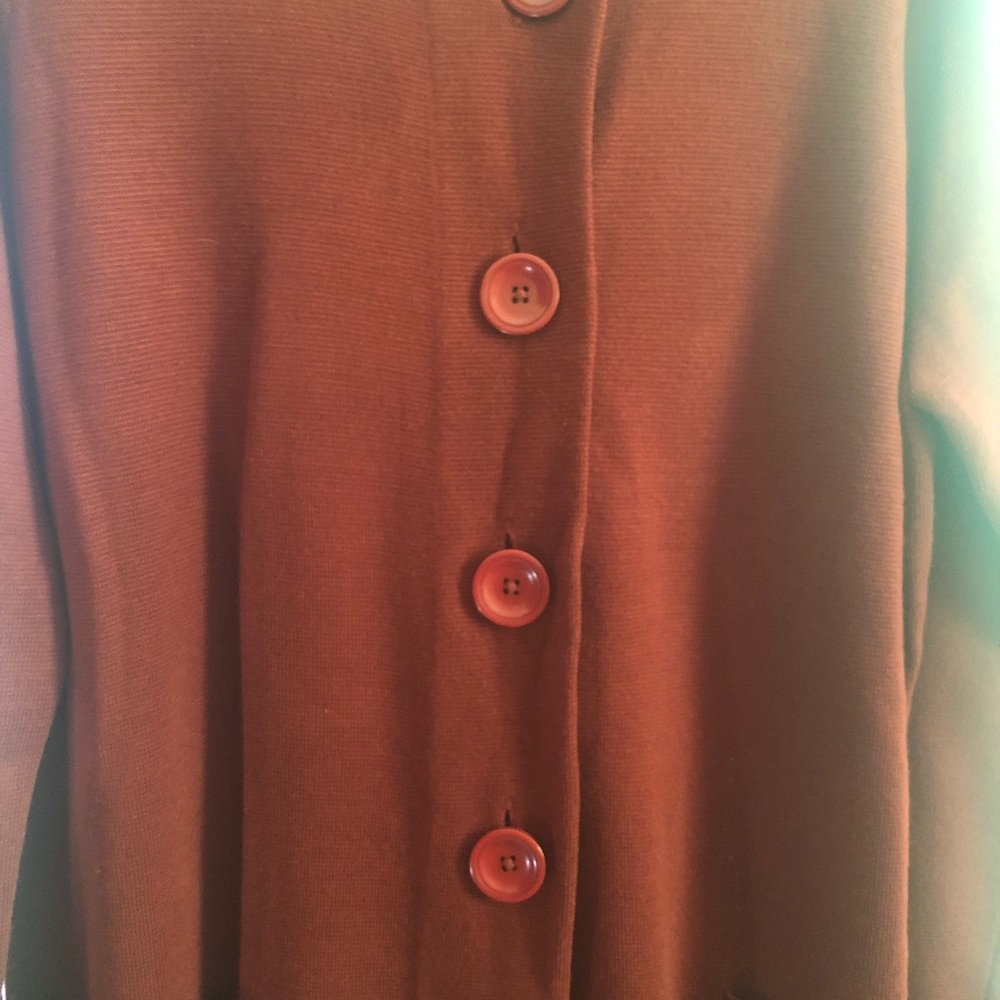 Round Neck, Button Front With Pockets, - image 3